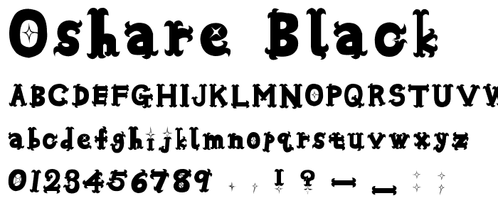 Oshare Black font